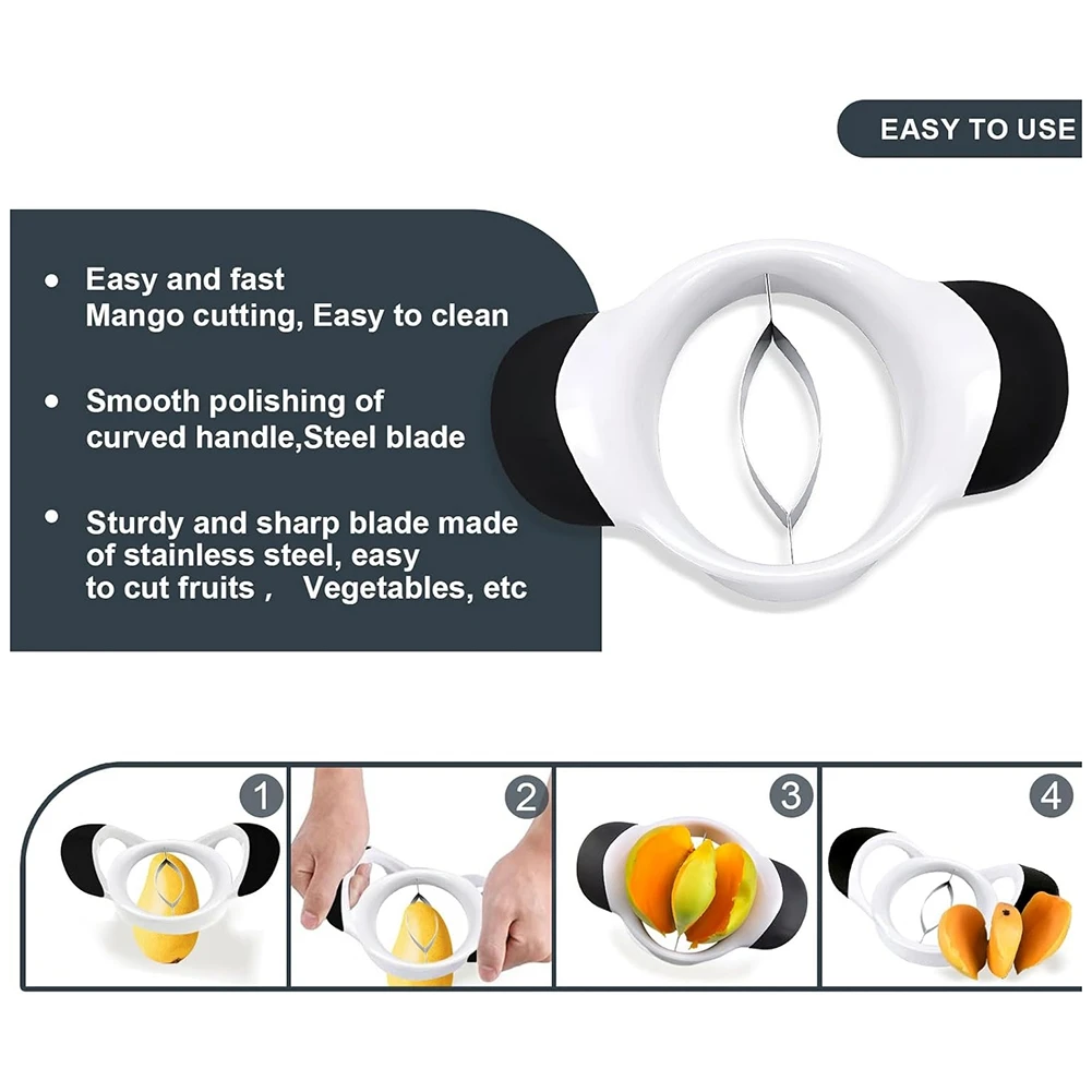 Fruit Slicer, Divider, Core Remover, Kitchen Gadget for Easily Removing Cores & Cutting Fruits