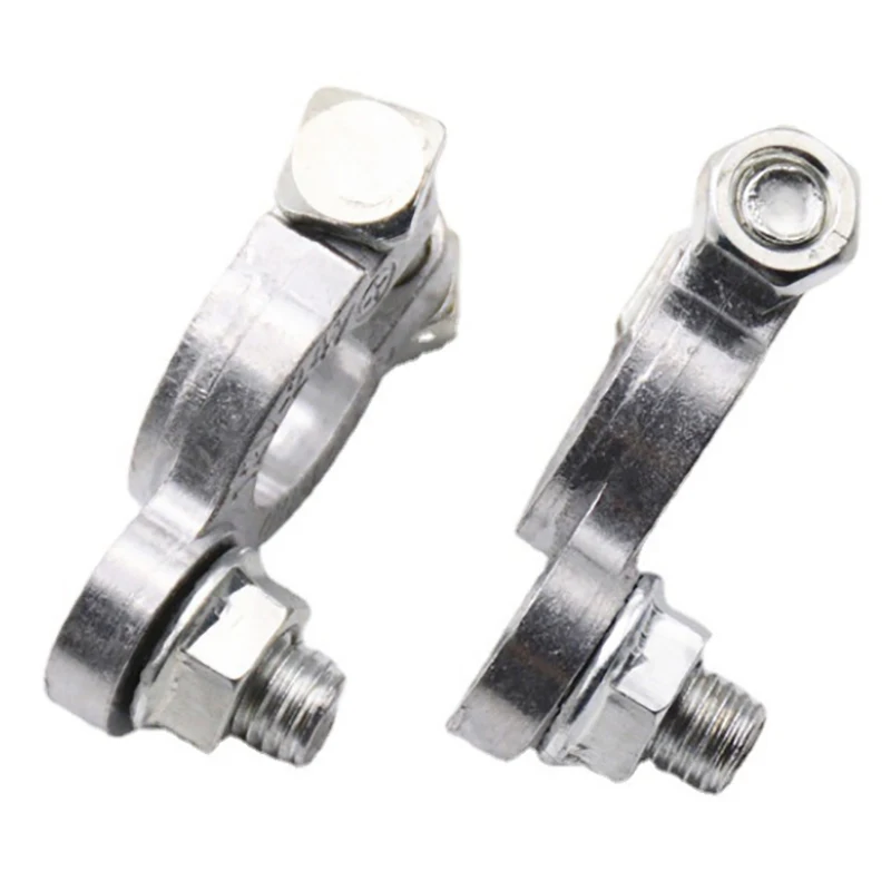 1 Pair Battery Terminal Clamp Zinc Alloy Positive & Negative Pole Auto Car Screw Connector Car Battery Terminal Clamp