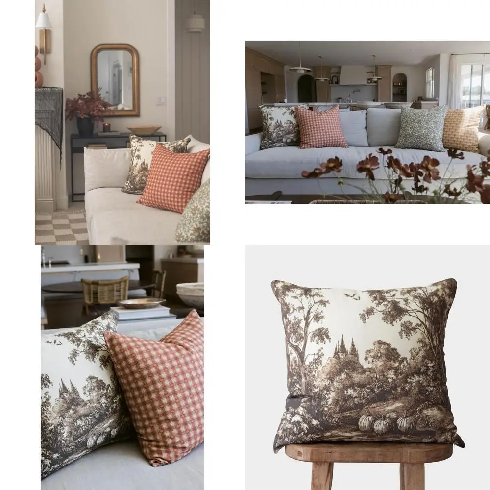 

Роскошные наволочки на Хэллоуин 2025 года — современный дизайн, прочный и можно стирать в машине, 18x18