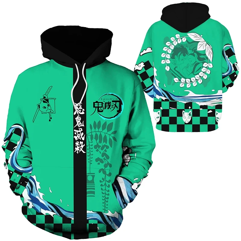 Hoodie Cetak Anime 3D Lucu untuk Pria Tren Hip Hop Pakaian Y2k Fashion Kasual Sweatshirt Musim Gugur dan Musim Dingin Oversized Pullover