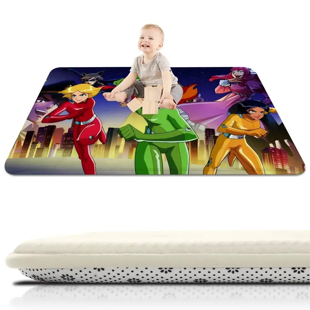 Totally Spies الكلمة حصيرة الحمام ماصة حصيرة باب بسيط الأوساخ مقاومة حصيرة المنزل المطبخ حصيرة القدم حصيرة دخول حصيرة #3