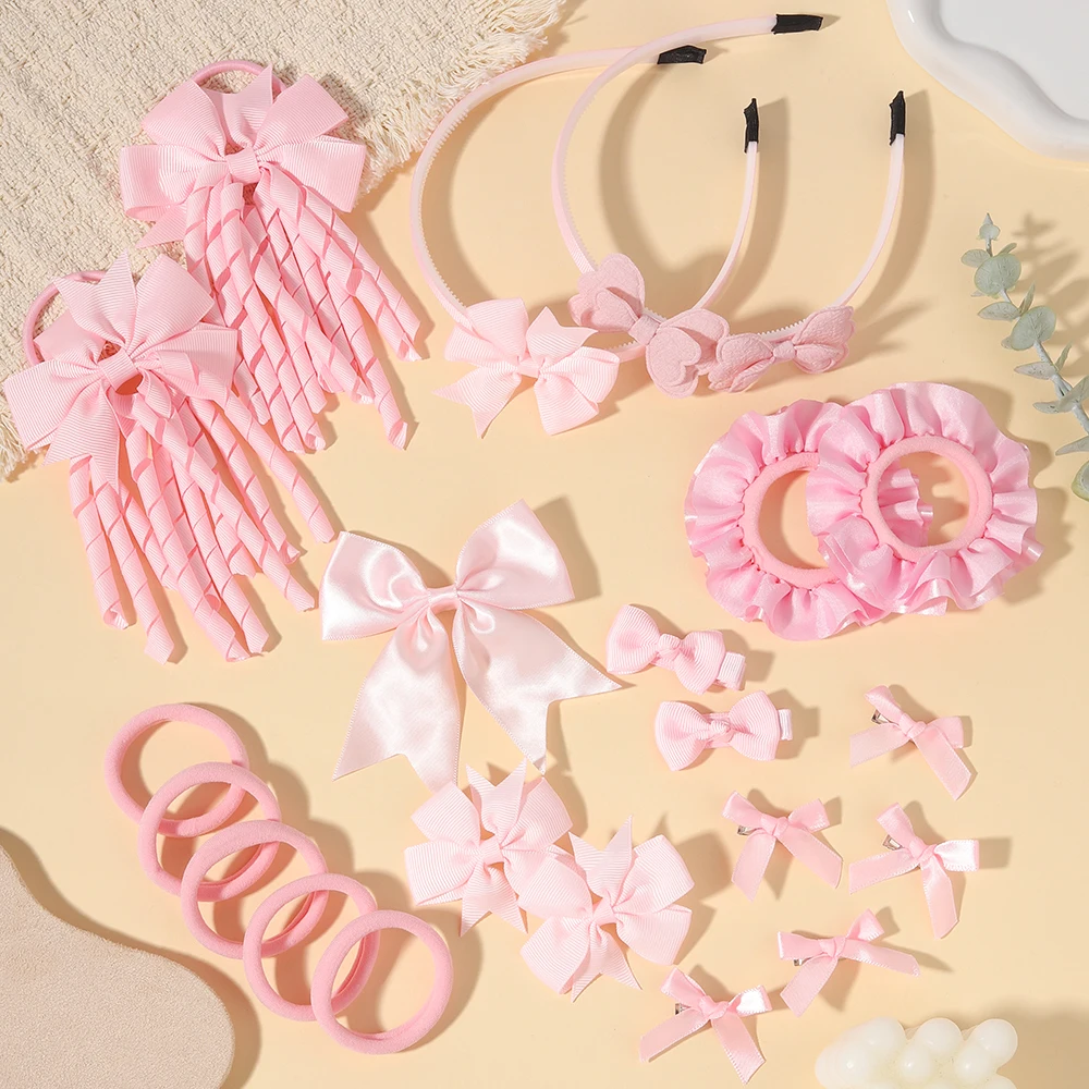 1 Set Sweet and Cute Bow Hair Accessories Suitable for Teenage Girls Children's Daily Party Outfits Princess Hair Accessories