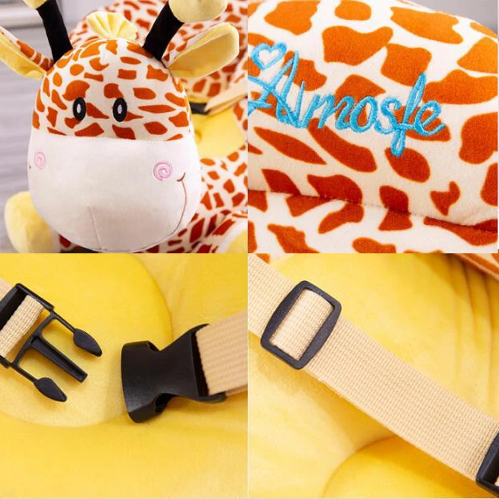 Canapé en Peluche Doux et Lavable pour Bébé et Enfant, Siège Mignon, Animal de Dessin Animé, Girafe, Pouf, Chaise, Peau Bouffante, Confortable