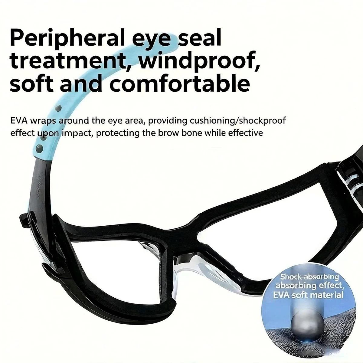 Goggles, Outdoor Cycling Protective Goggles, Windproof, Dustproof,Insect Proof, Splash Proof Transparent Protective Goggles HM17