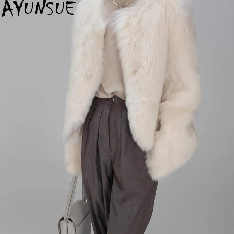 

AYUNSUE Natural Sheepskin Fur Coat Women Genuine Real Leather Jacket Winter Jackets 2025 Luxury Clothing Female Шуба Женская