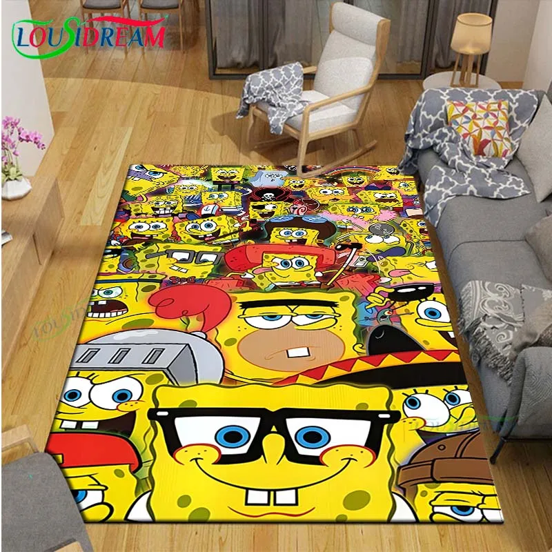 S-Spongebob Printed  Carpets Living Room Anti-Skid Area Rug Kids Bedroom Mats Yoga Mat Large Carpet Decor