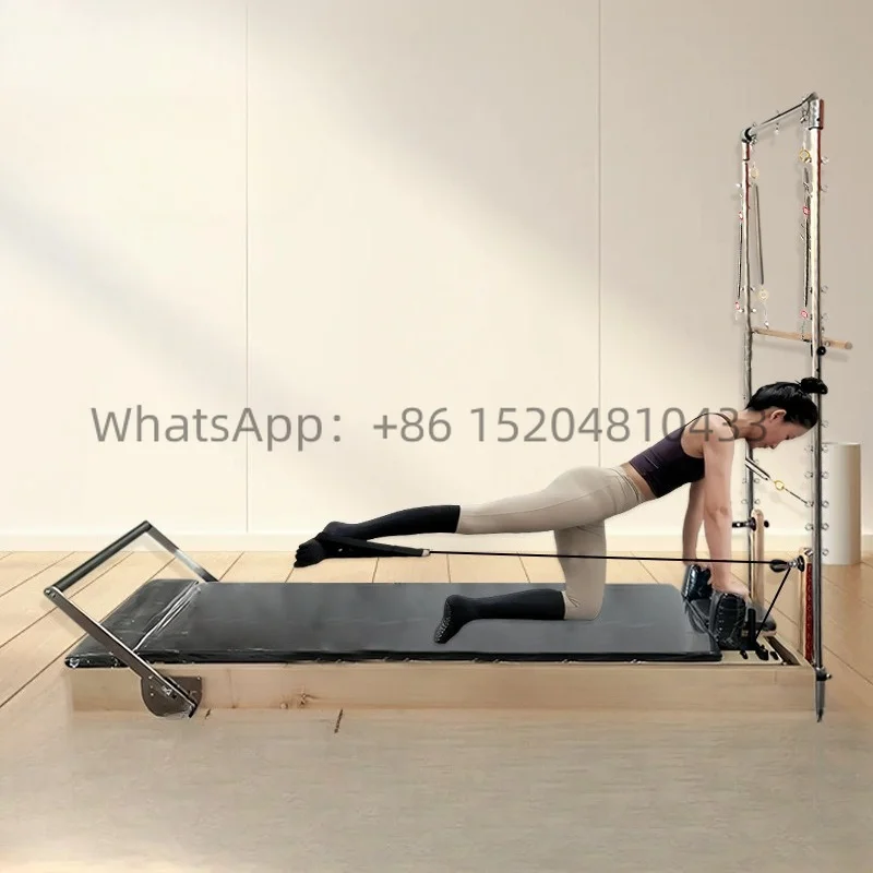 Maple Wood 2 in 1 Half Elevated Pilates Reformer Multifunctional Fitness Equipment for Home and Yoga Studio