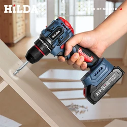 HiLDA 21V Brushless Lithium Hand Drill Charging Multi functional High Power Household Electric Screwdriver Tools