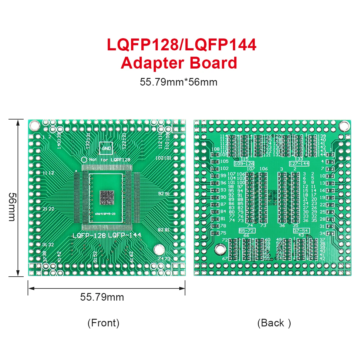 10Pcs Adapter Board QFP32/44/68/80/100 QFN32/40/48/56/64 Converter Plate Pinboard Patch to DIP 0.5mm/0.8mm Transfer Board