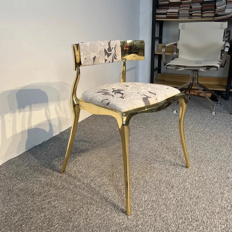 Light luxury solid brass dining chair creativity