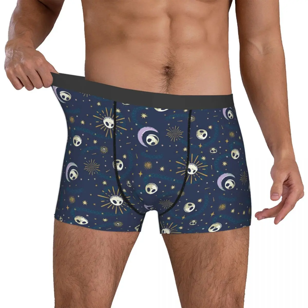 

Custom Skellingtones Skull Underwear Men Breathable Movie Boxer Briefs Shorts Panties Soft Underpants For Homme