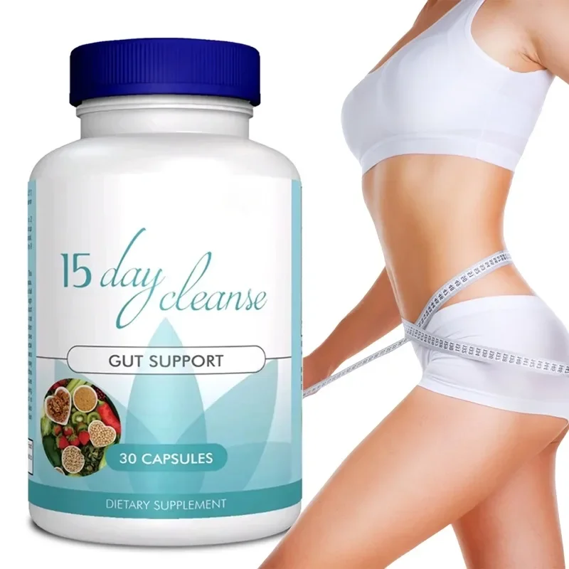 تنظيف وإزالة السموم لمدة 15 يومًا - صحة الأمعاء وإزالة سموم القولون، يساعد على تخفيف الانتفاخ وحركات الأمعاء العادية