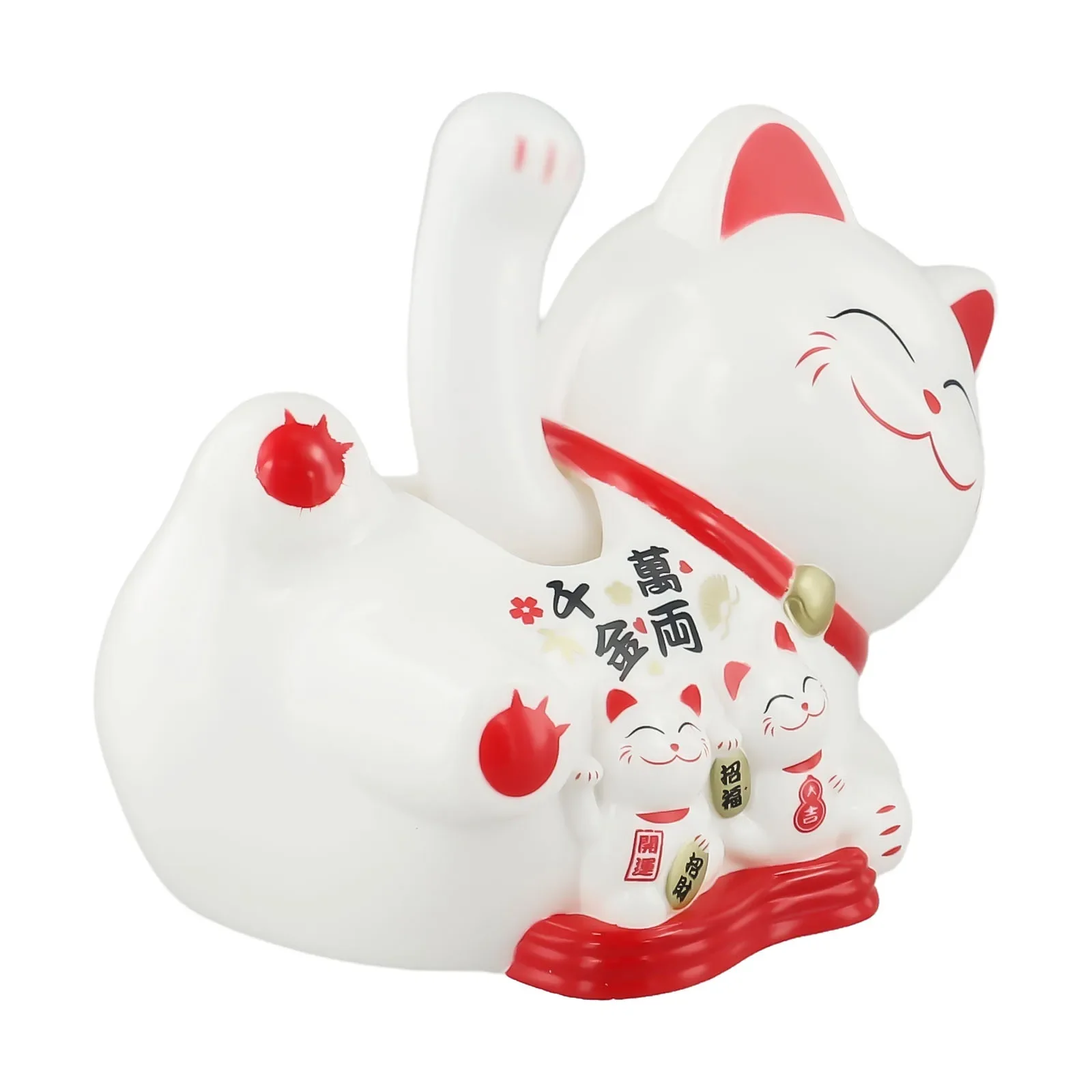 Solar Lucky Cat Automatic Waving Automatic Waving Product Name Cashier Decoration Parent Child Cat Solar Powered