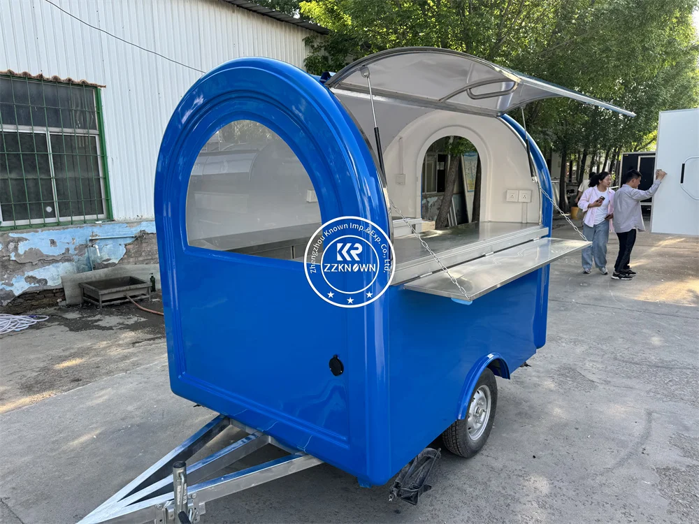 

Street Food Truck Trailer Customize Size Fully Catering Equipments Mobile Coffee Shop Snack Pizza Ice Cream Kiosk Food Trailer