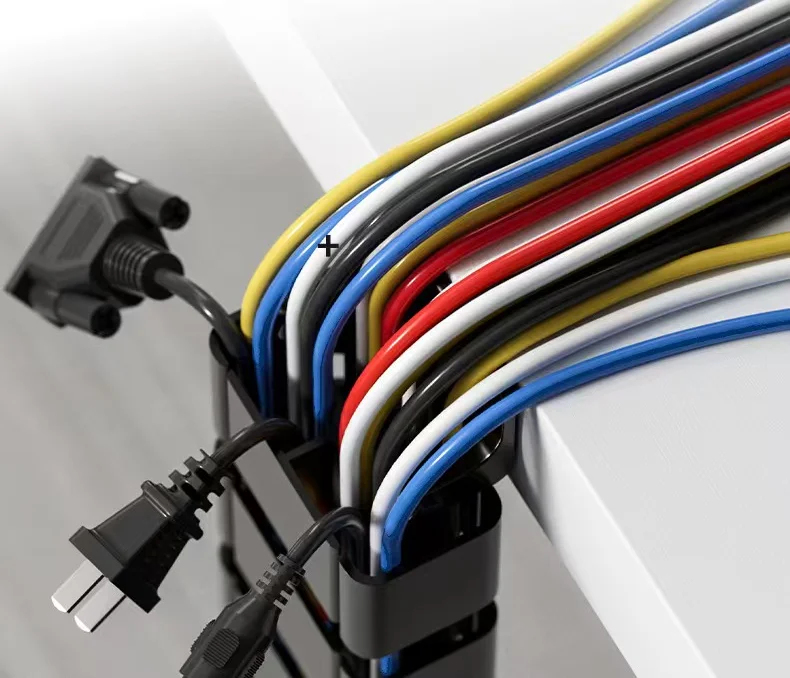 ISRTAO Under Desk Cable Management Tray Snake Cable Organizer Workstation Cable Spine Wire Management System for Desktop - view 5