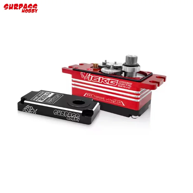 SURPASS Hobby S1600BL-16KG Servo Digital de engranaje de Metal para 1/8 1/12 1/10 RC Cars1 RC Robot coche barco conducto avión