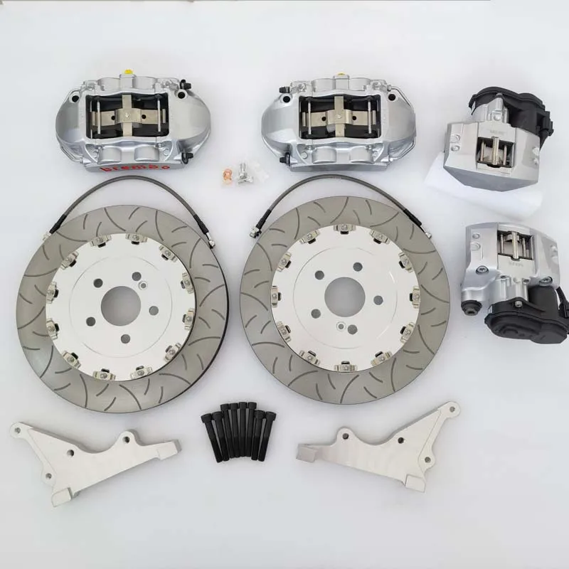 JADA Rear Dual Brake Caliper  GT4 355*28mm Brake Disc Rotor Brake Pads Silver Calipers For Mercedes C117 Rear