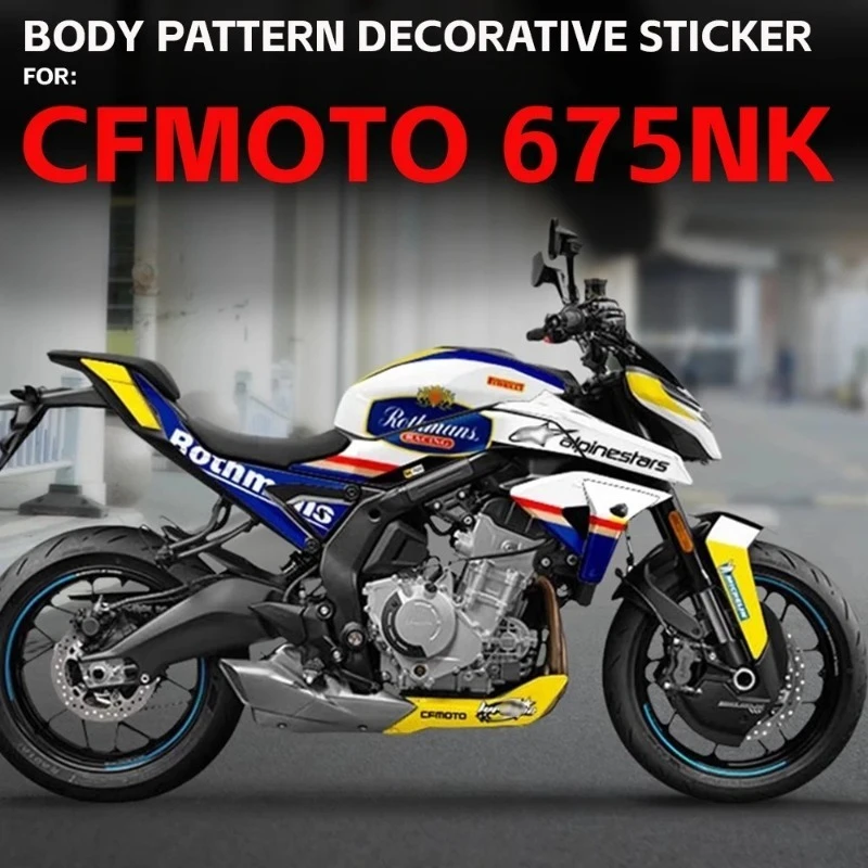 

Для нового мотоцикла CFMOTO 675NK 675 NK 675, графический комплект, наклейки, наклейки 675NK CF Moto Pull, наклейки с цветком, аксессуары