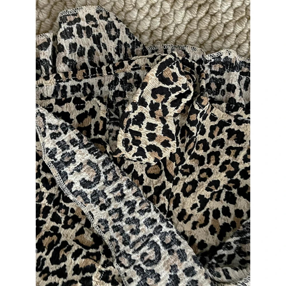 Femmes jupe d'été 2025 femme nouveau léopard a-ligne décontracté tout assorti jupes courtes tenue de Club de fête pour 18-24 ans