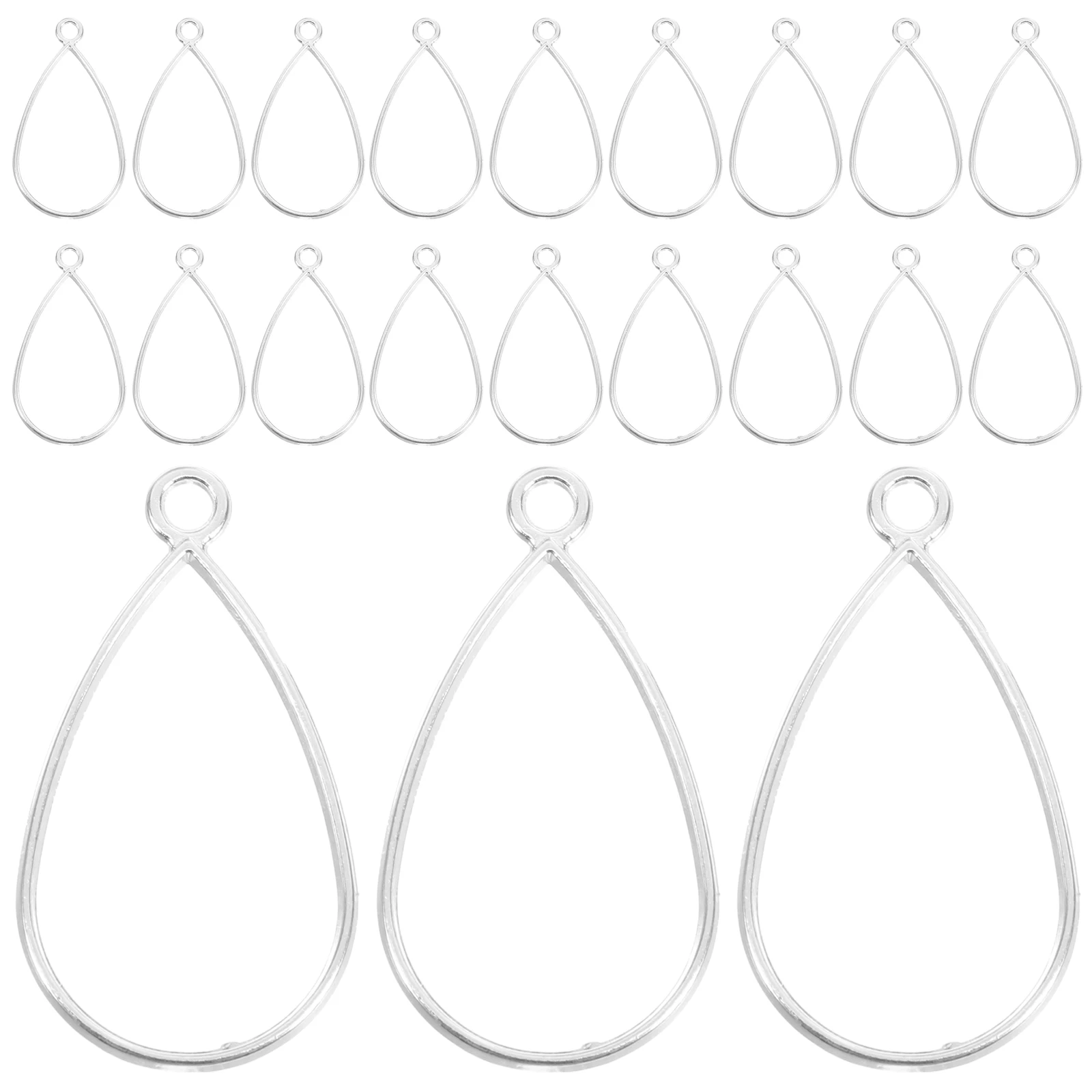 

30 Pcs Hollow Bezel Charms Zinc Alloy Pendant Frames Necklace Bracelet Making Supplies Jewelry Crafts DIY Accessories