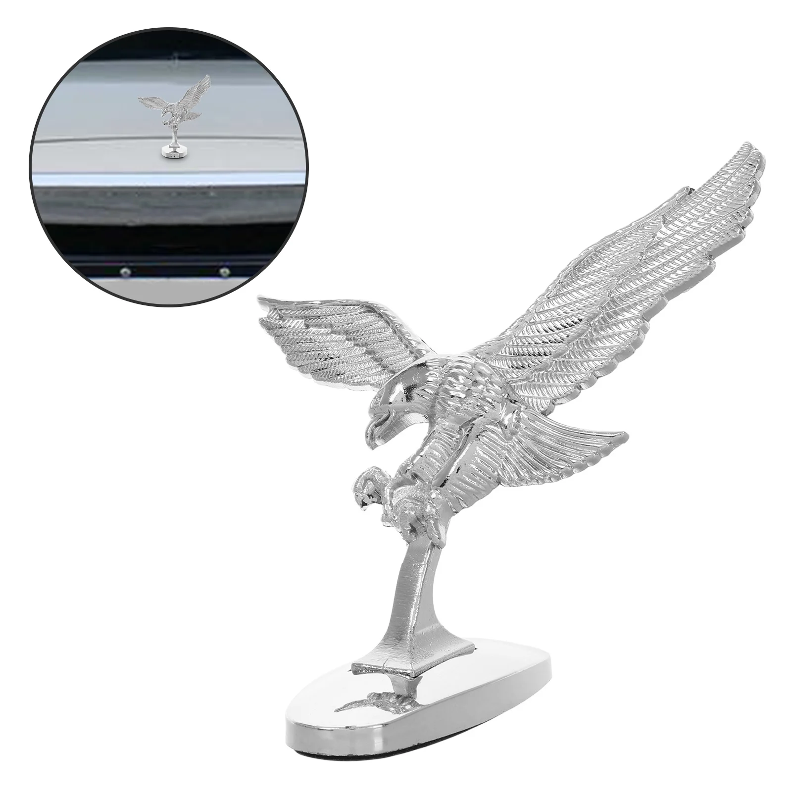 

3D Metal Eagle Hood Ornament for Car Front Bonnet Universal Styling Decor Automotive Badge Sculpture Hood Ornament