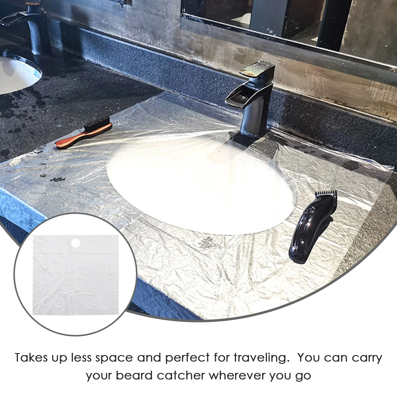 

20pcs Disposable Catcher Sheets Multi-Function Hair Catching Sink Guards For Shaving Trimming Portable Pe Hair Catchers