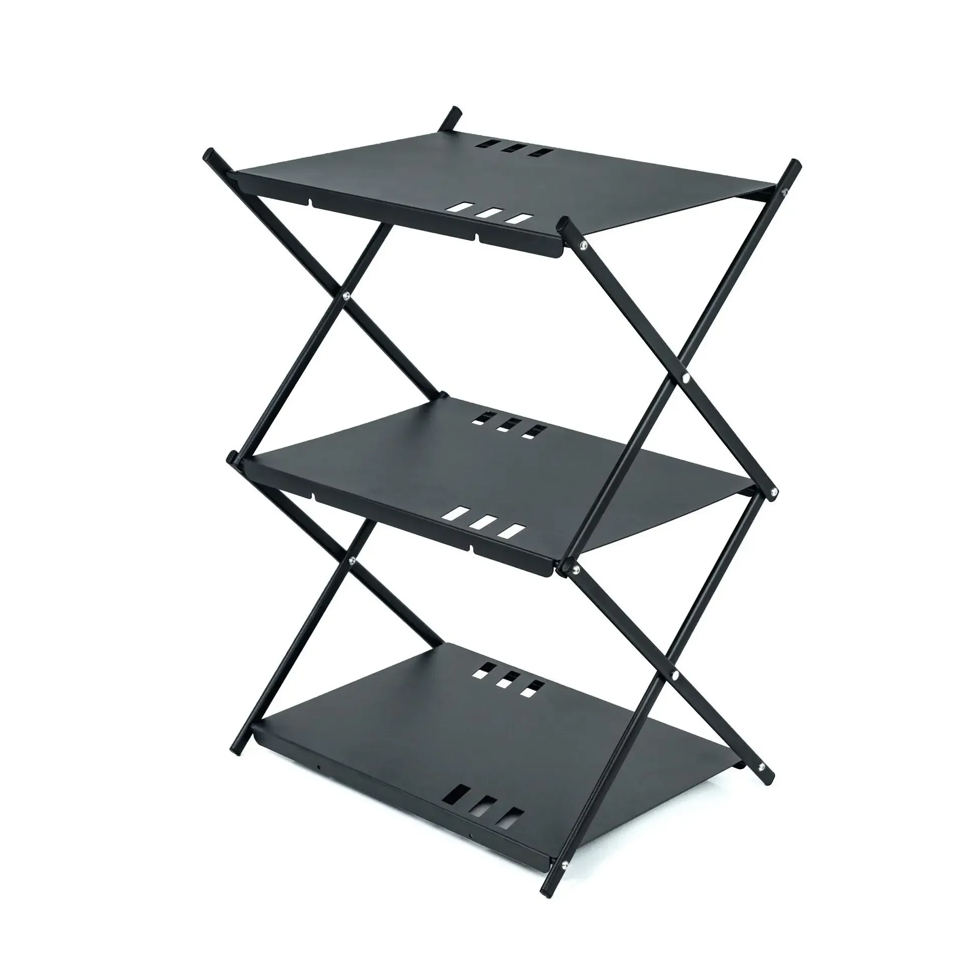 

2023 Outdoor Camping Ground Aluminum Alloy Material Three Reset Shelf Splice Shelf Multi-functional Double Table