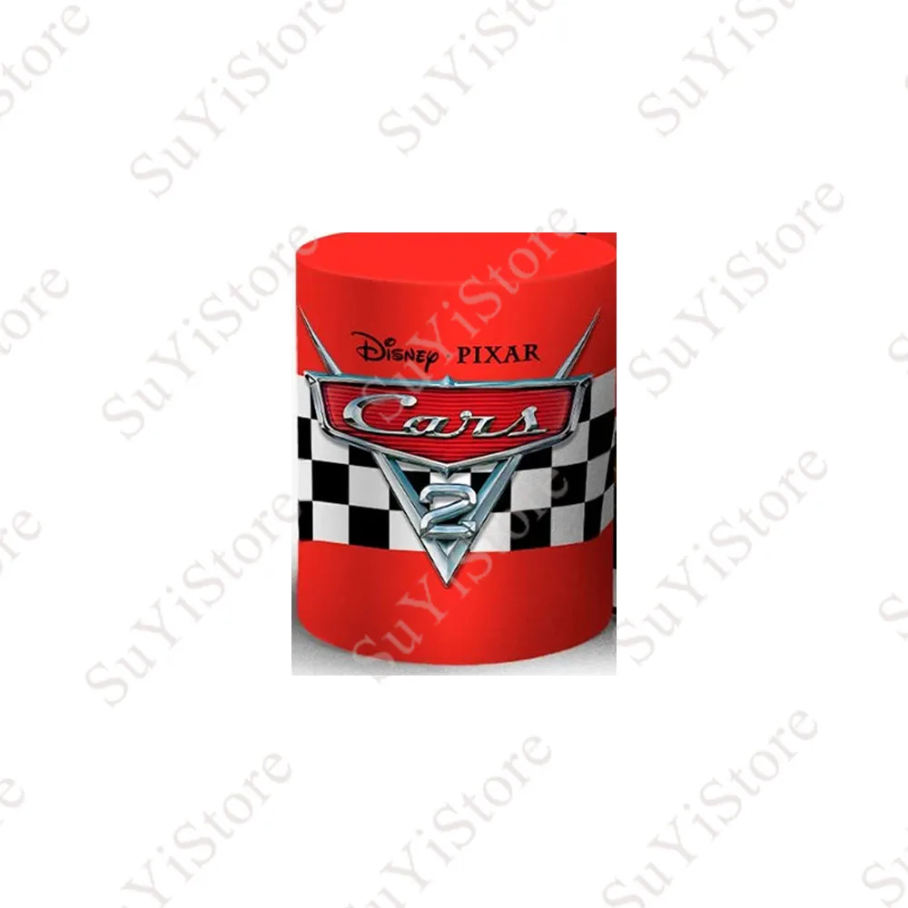 Disney Cars McQueen Round Backdrop Cover For Boys Birthday Party Baby Shower Circle Photo Background Booth Cylinder Covers