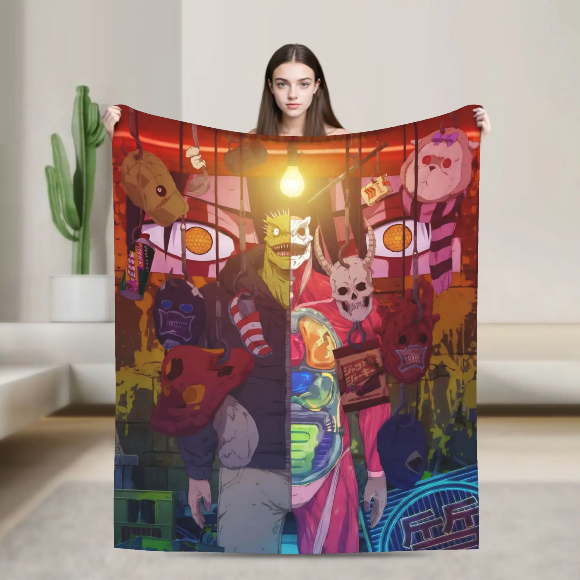 Dorohedoro Anime Blanket Super Soft Cozy  Throw Blankets for Sofa 50x60 Inch Multi-size Bedding Throws