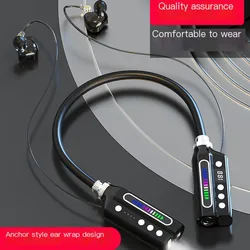 2024 New Wireless Bluetooth5.3 Anchor Headset Ultra Long Battery Life Display Voice Control Headset High Sound Quality Earphones
