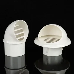 New PVC Ventilation Exhaust Grille round Wall Ceiling Air Vent Grille Ducting Cover Outlet Heating Cooling Waterproof Vent Cap