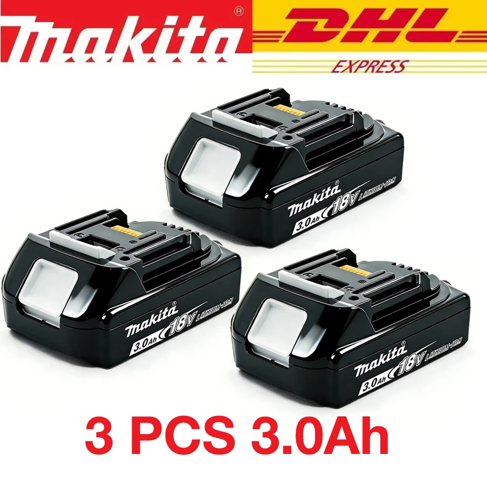 Makita 100% originele 18V 3Ah 3000mAh Makita batterij BL1830B BL1850B BL1850 BL1840 BL1860 BL1815 vervangende lithiumbatterij