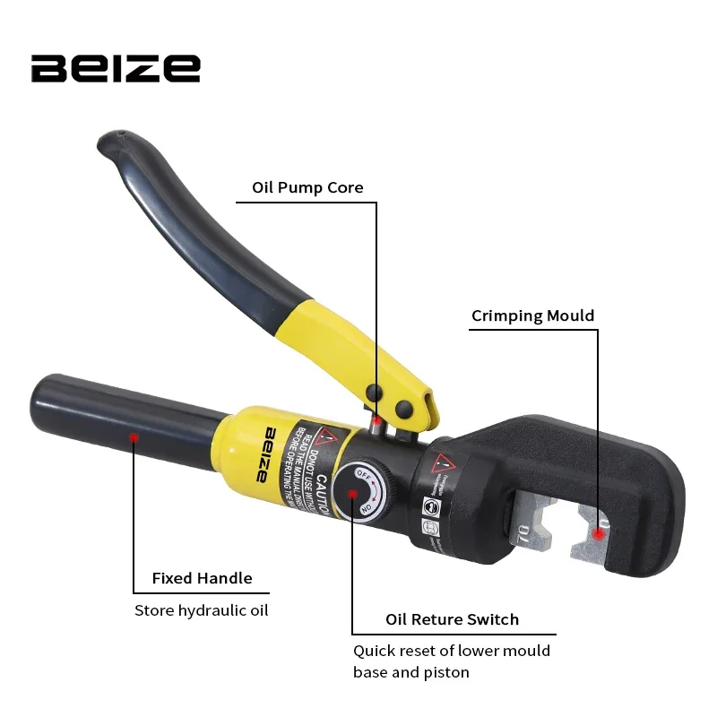 Hydraulic Crimping Tool Cable Lug Crimper Plier Hydraulic Compression Tool YQK-70 Range 4-70mm² Pressure 6T