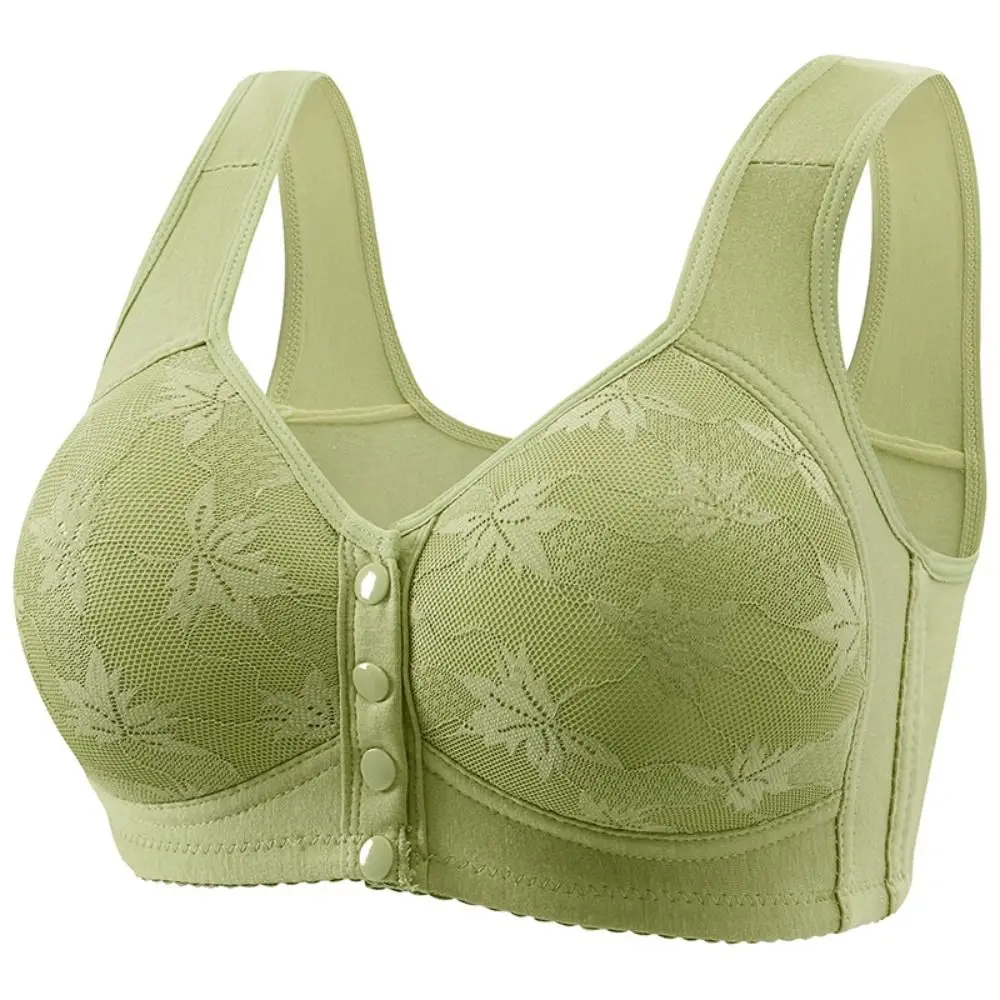

Comfortable Floral Printed Underwear Breathable Leaf Printed Bras for Older Women Vest Style Plus Size