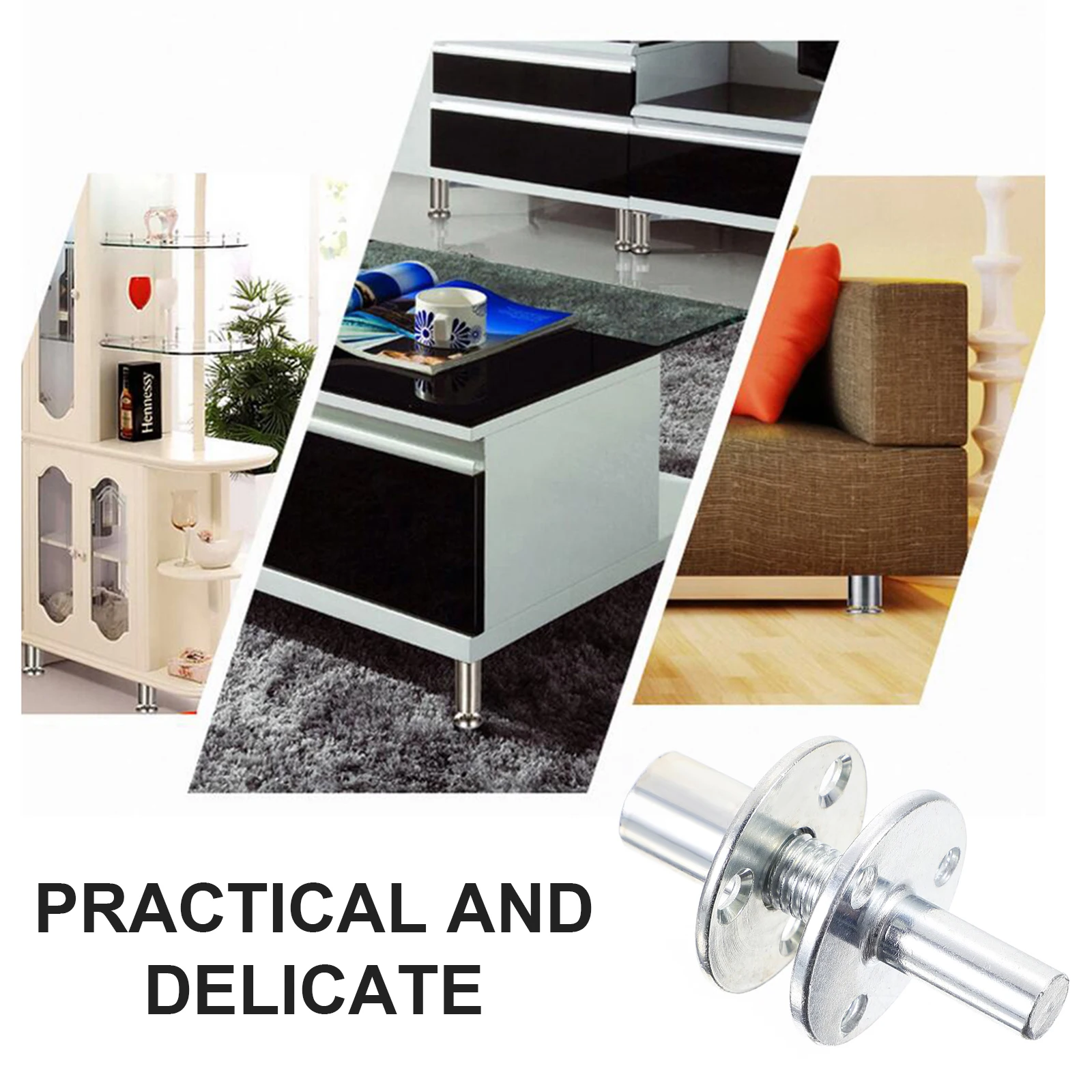 

4pcs Blockade Iron Hardware Round Home Plate Home Screw Nut Round Plate Nut Screw Long Life