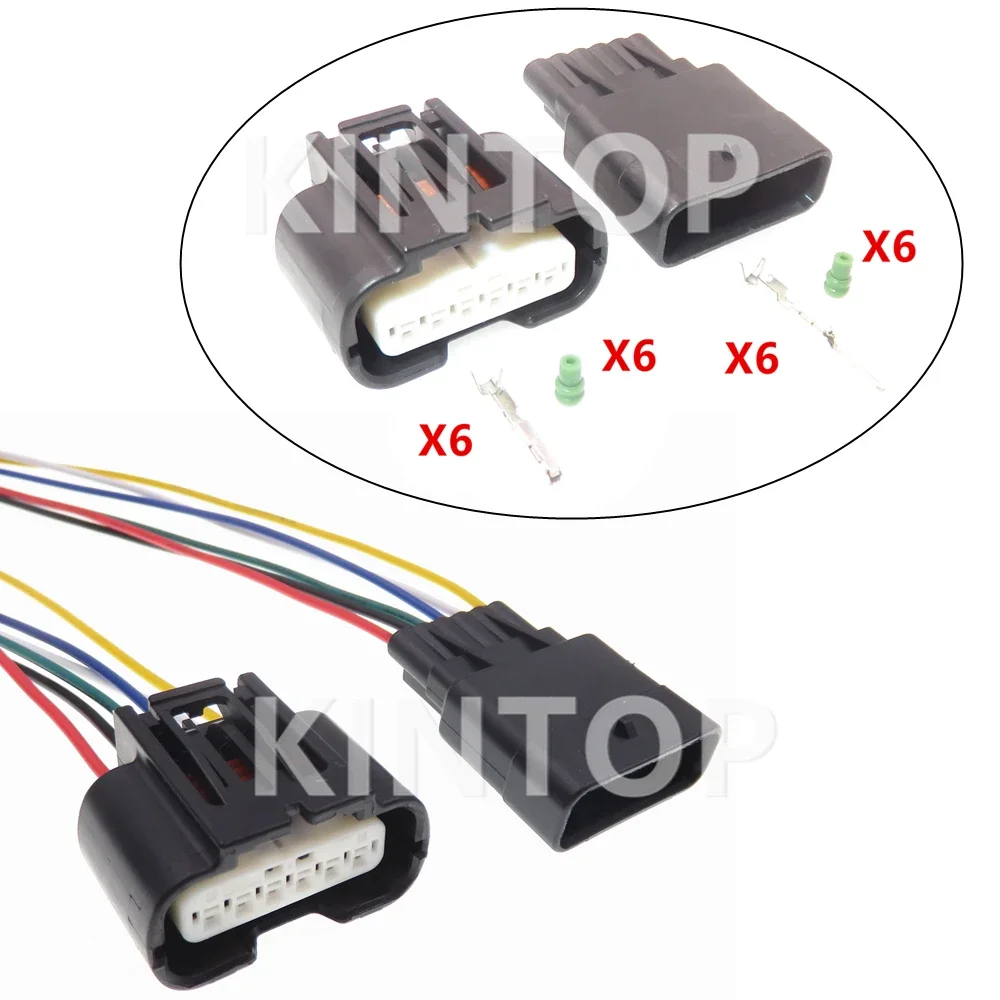 

1 Set 6 Pins Automotive Accelerator Pedal Sealed Wire Connector 7287-1380-30 Auto Docking Socket AC Assembly For Honda