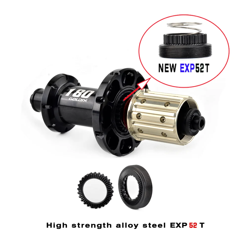 

GOLDIX R180 ROAD Hub V-Brake Ultra Light 20/24 Hole 2:1 Hub Quick Release 52T Ratchet Hub for Shimano SRAM XDR Freehub