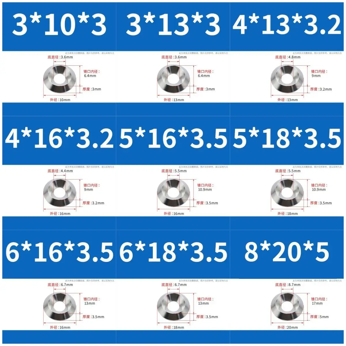 5/10Pcs 304 Stainless Steel Countersunk Solid Sink Washer Concave-Convex Decorative Gasket Fish Eye Shim M3 M4 M5 M6 M8 M10