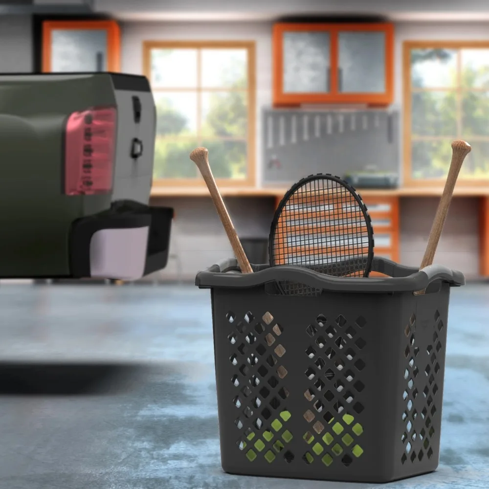 (2 Pack) Plastic 2 Bushel Laundry Basket, durable, lightweight, easy to carry, suitable for daily use