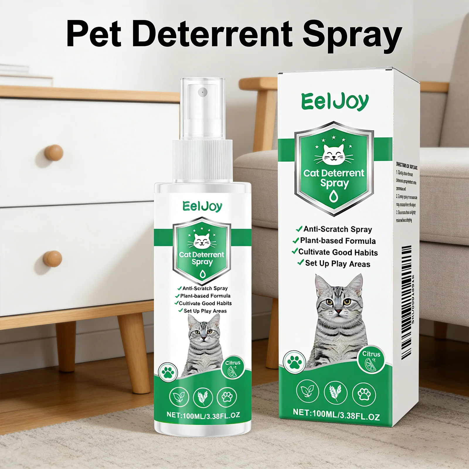 Cat Repellent Spray Indoor Outdoor Anti Cat Scratch Furniture Protector Stop Cat Climbing Bed Urine Marking Pet Deterrent