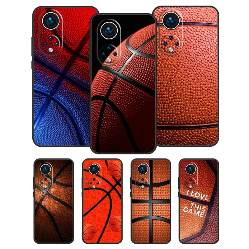 Basketball Textured Case For Huawei P30 Pro P50 P40 P20 Lite Nova 9 5T Cover For Honor X8 X7 X9 50 Lite 70