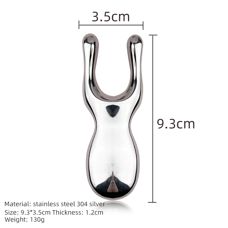 مكشطة الأنف المصنوعة من الفولاذ المقاوم للصدأ، أداة تدليك استرخاء الوجه والأنف، جهاز تدليك العين، رفع وشد نقاط الوخز #6