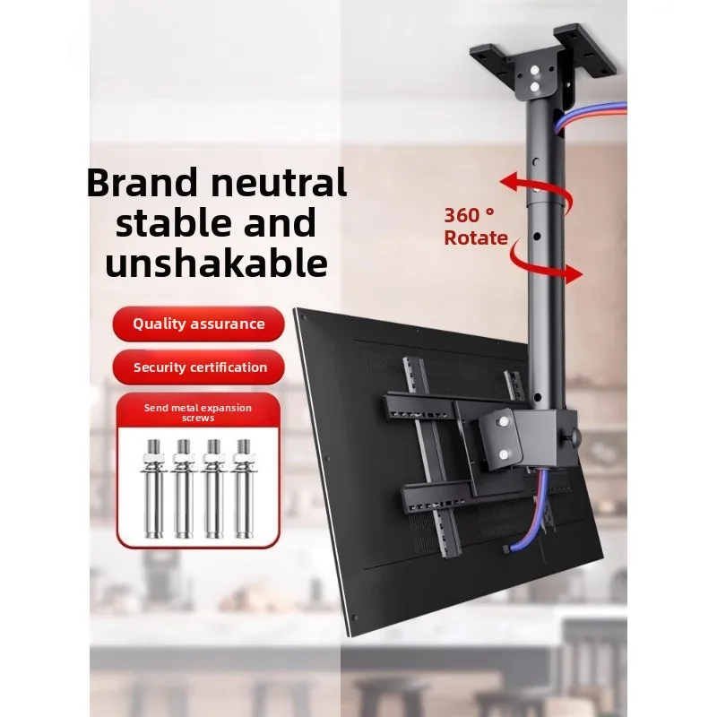 TV hanger  suspended bracket double screen ceiling lifting rotating hanger ceiling universal