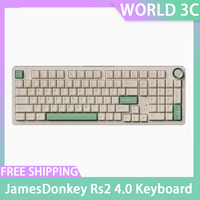 JamesDonkey Rs2 4.0 Mechanical Keyboard Wireless 3mode Gateway Structure Hot Swap Qmk Pbt Custom Knob Gamer Pc Gaming Keyboard