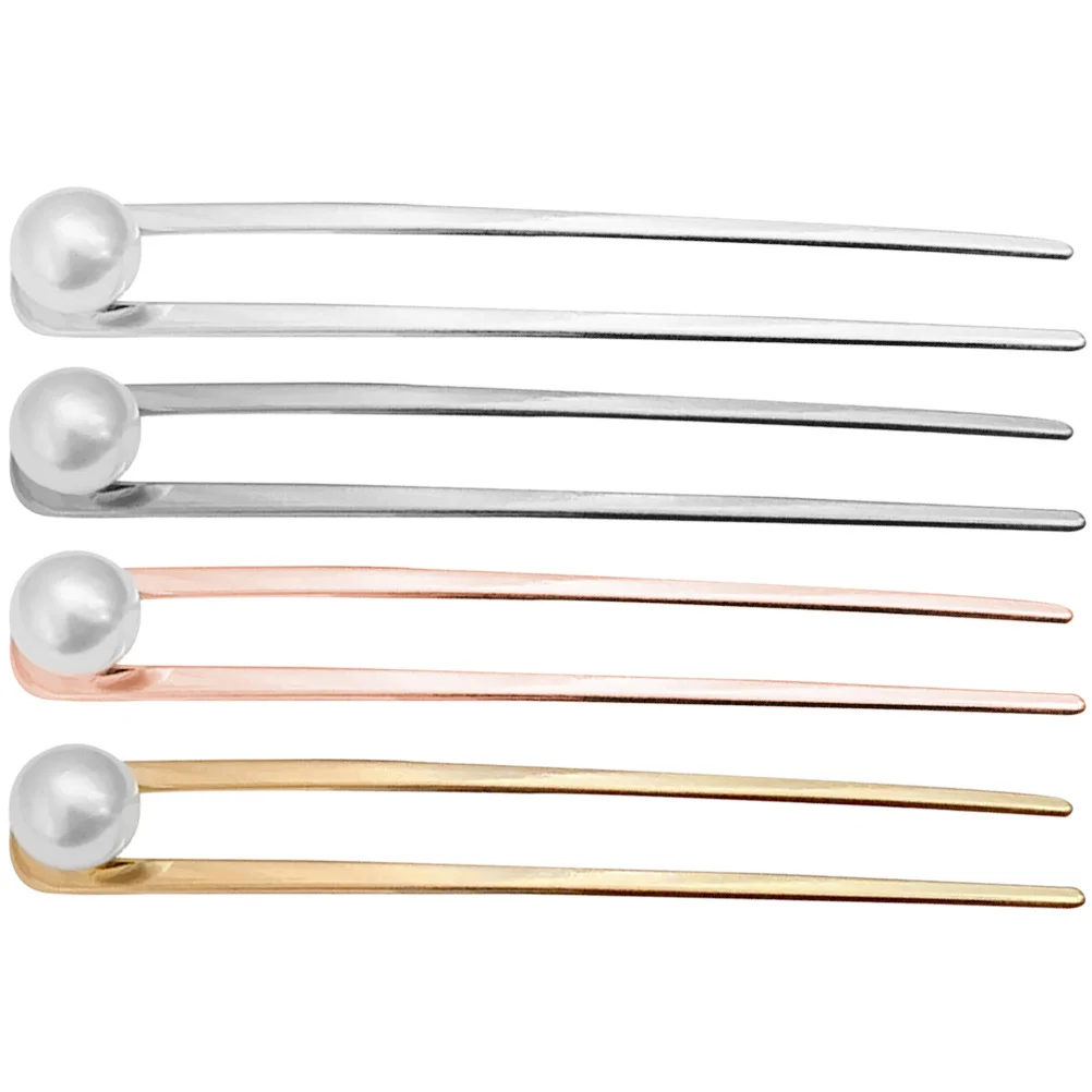 

4 Pcs Metal Hairpin Alloy Hair Fork Stick for Buns Updo Styling Tools Elegant Decorative Gifts Hair Accessories