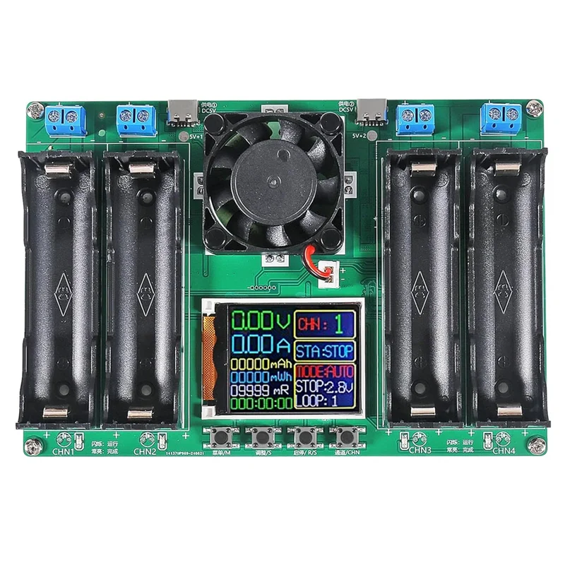 ABKO-Type-C 4 Channel 18650 Lithium Battery Capacity Tester Module Digital Battery Power Detector Module Mah Mwh