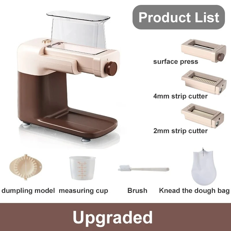 Noodles Maker 220V Multi Molds Noodles Making Machine Vegetables Egg Colored Dough Pasta Kneading Machine Easy Operating