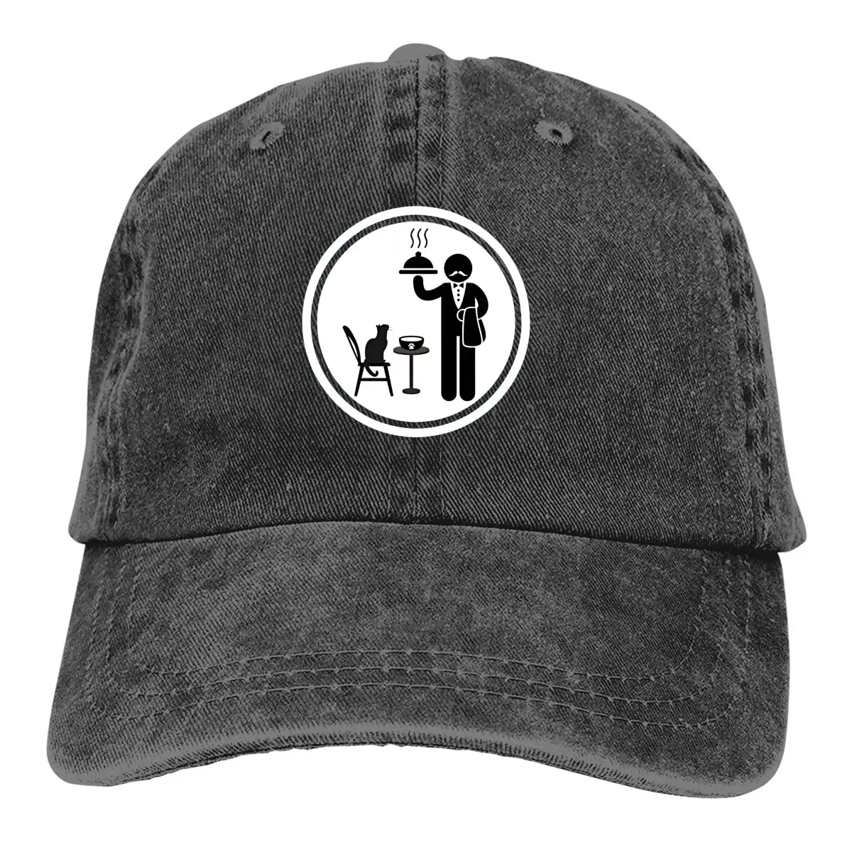 

Pure Color Dad Hats Personal Cat Servant Women's Hat Sun Visor Baseball Caps Black Cats Peaked Cap