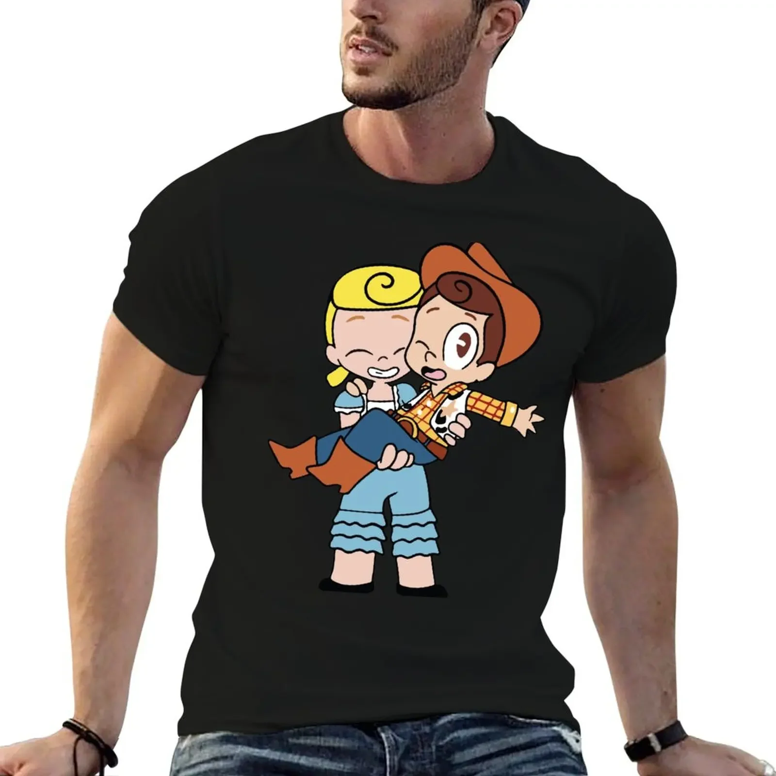 

Woody and Bo Peep T-Shirt sports fans Blouse boys animal print mens t shirt graphic