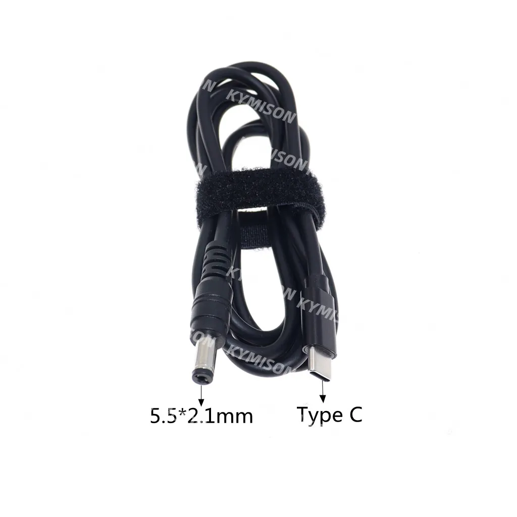 

10PCS USB C PD Charging Cable Cord Dc Power Adapter Jack Converter Type C to 5.5*2.1mm Male for Laptop Charger 65W